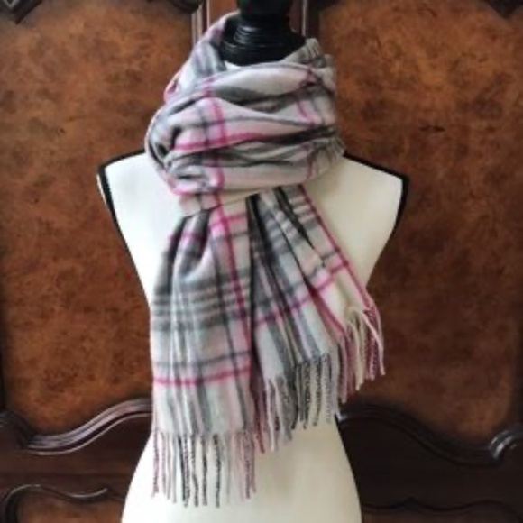 Talbots Cashmere Plaid Scarf - Picture 3 of 8